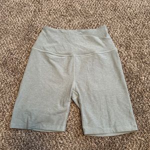 Beyond Yoga Spacedye At Your Leisure High Waisted Shorts • Grey Sage